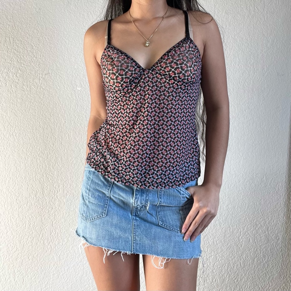 Calvin Klein Sheer Patterned Lingerie Top